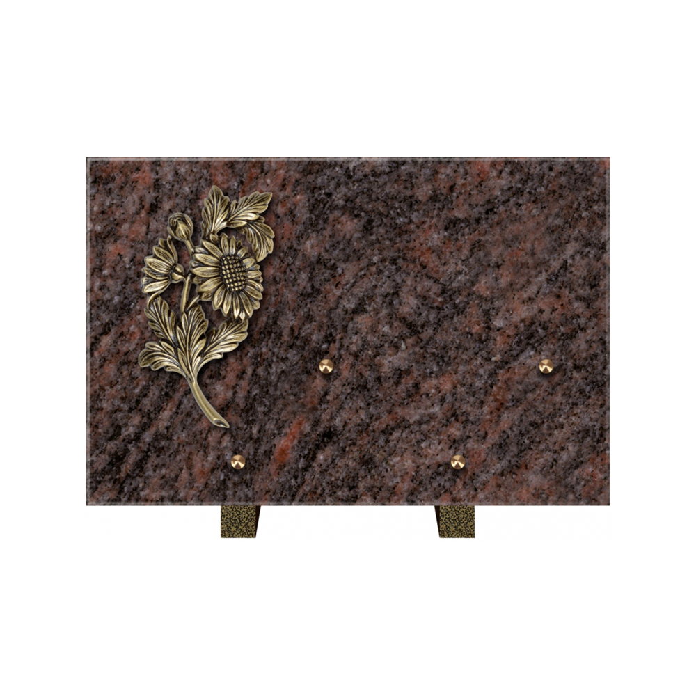 Plaque funéraire Rectangle Granit Chants Polis 30x20 – Plaques Funéraires Créations® – vue complémentaire