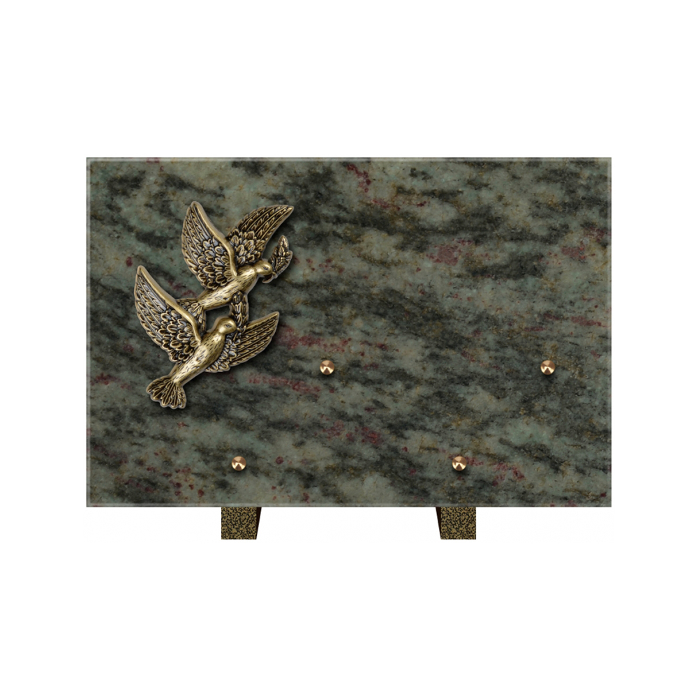 Plaque funéraire Rectangle Granit Chants Polis 30x20 – Plaques Funéraires Créations® – vue complémentaire