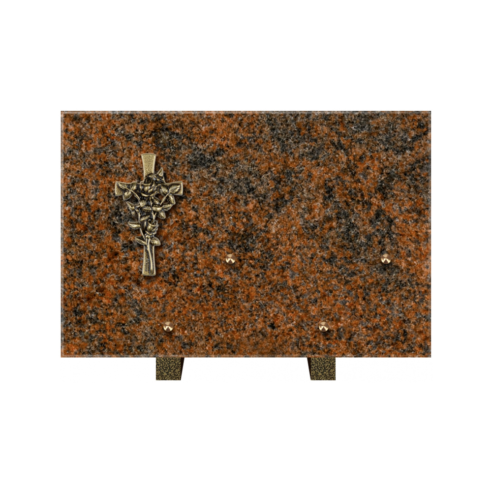 Plaque funéraire Rectangle Granit Chants Polis 30x20 – Plaques Funéraires Créations® – vue complémentaire