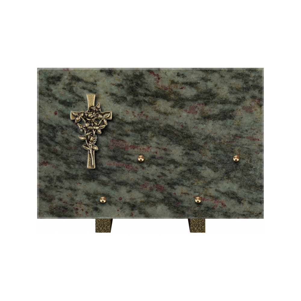 Plaque funéraire Rectangle Granit Chants Polis 30x20 – Plaques Funéraires Créations®