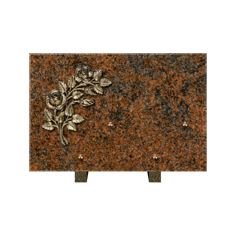 Plaque funéraire Rectangle Granit Chants Polis 30x20 – Plaques Funéraires Créations® – vue complémentaire