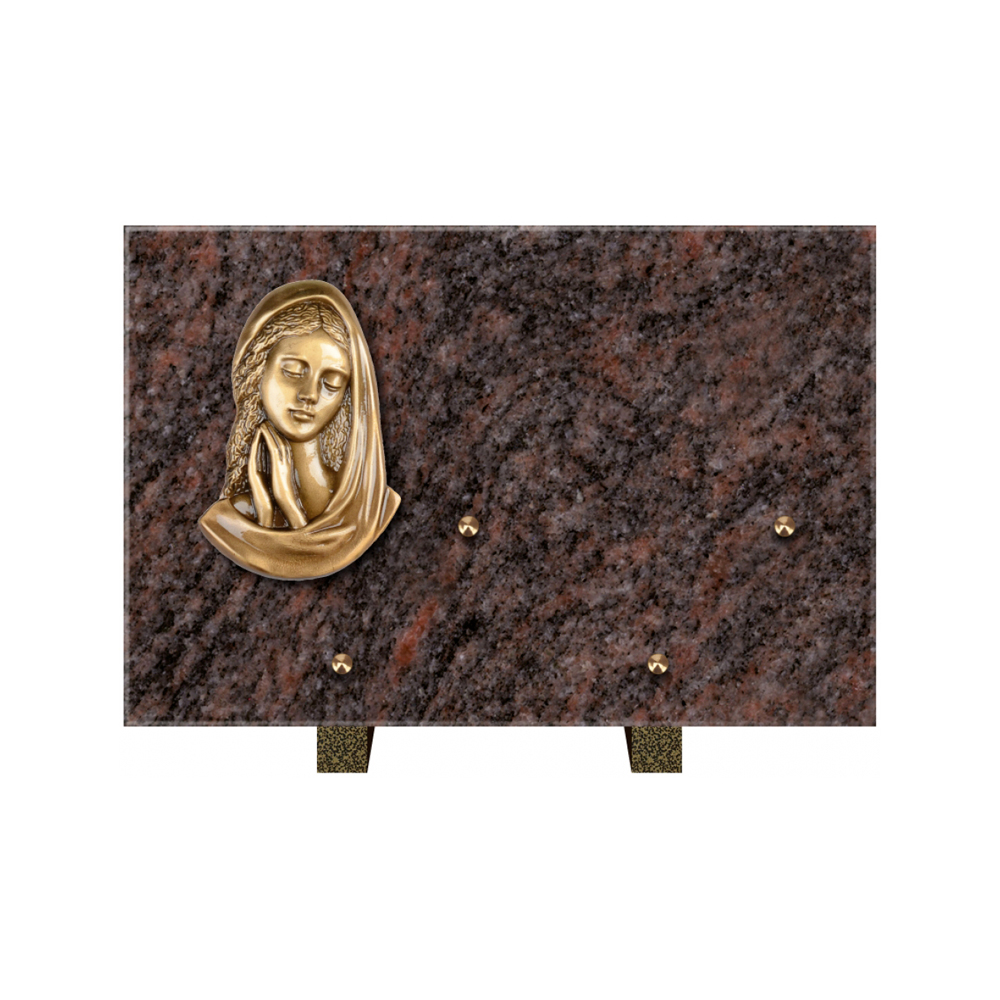 Plaque funéraire Rectangle Granit Chants Polis 30x20 – Plaques Funéraires Créations® – vue complémentaire