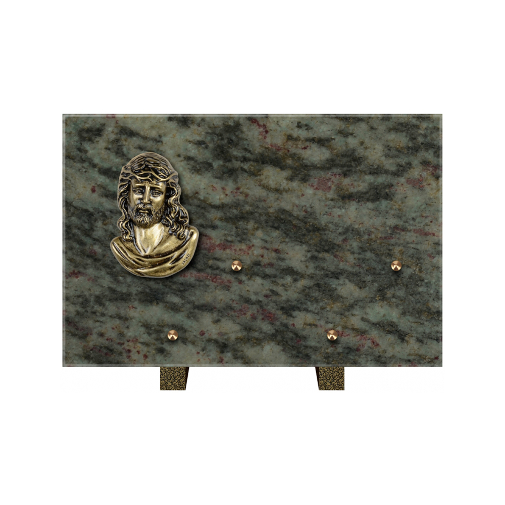 Plaque funéraire Rectangle Granit Chants Polis 30x20 – Plaques Funéraires Créations® – vue complémentaire