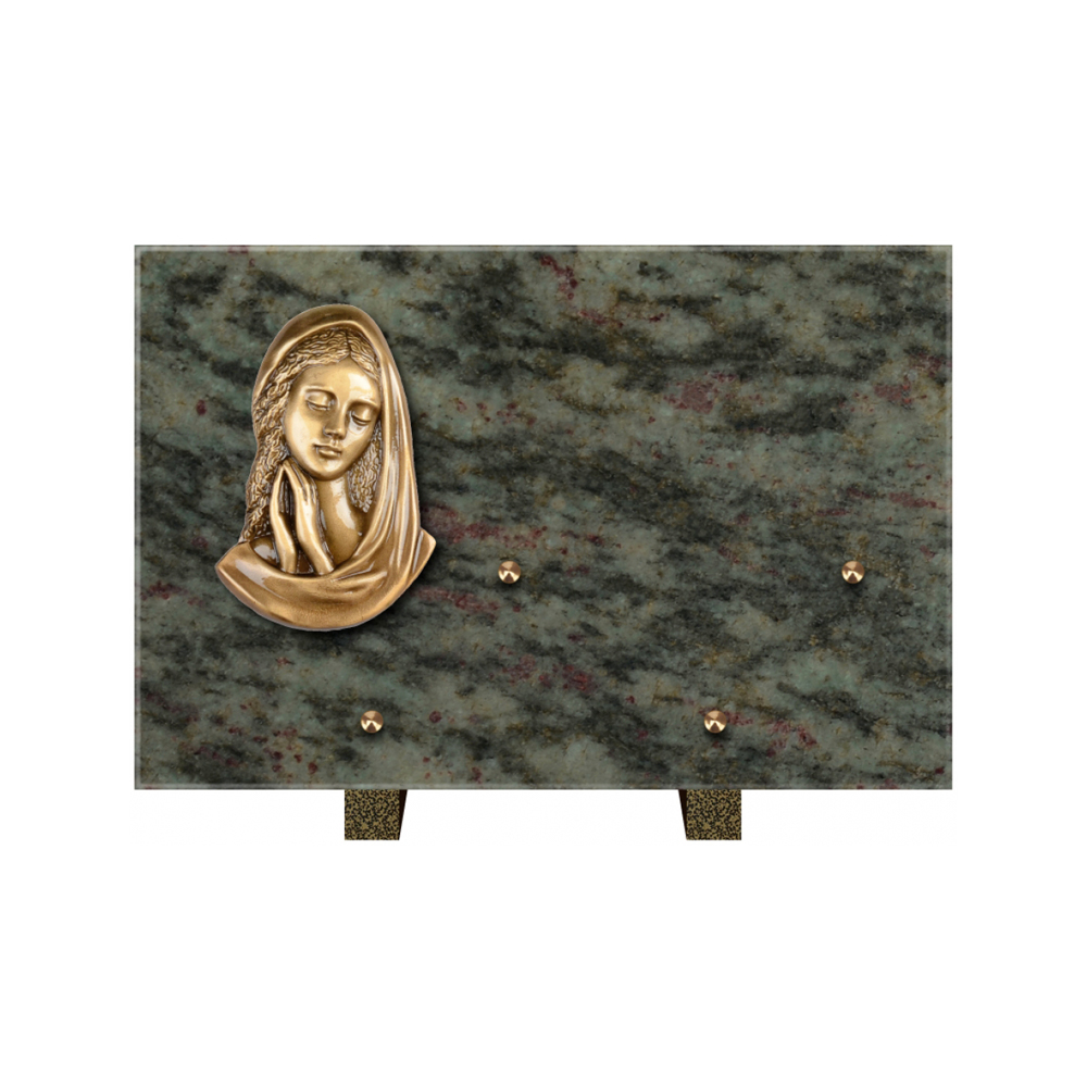 Plaque funéraire Rectangle Granit Chants Polis 30x20 – Plaques Funéraires Créations® – vue complémentaire