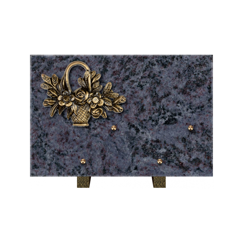 Plaque funéraire Rectangle Granit Chants Polis 30x20 – Plaques Funéraires Créations® – vue complémentaire