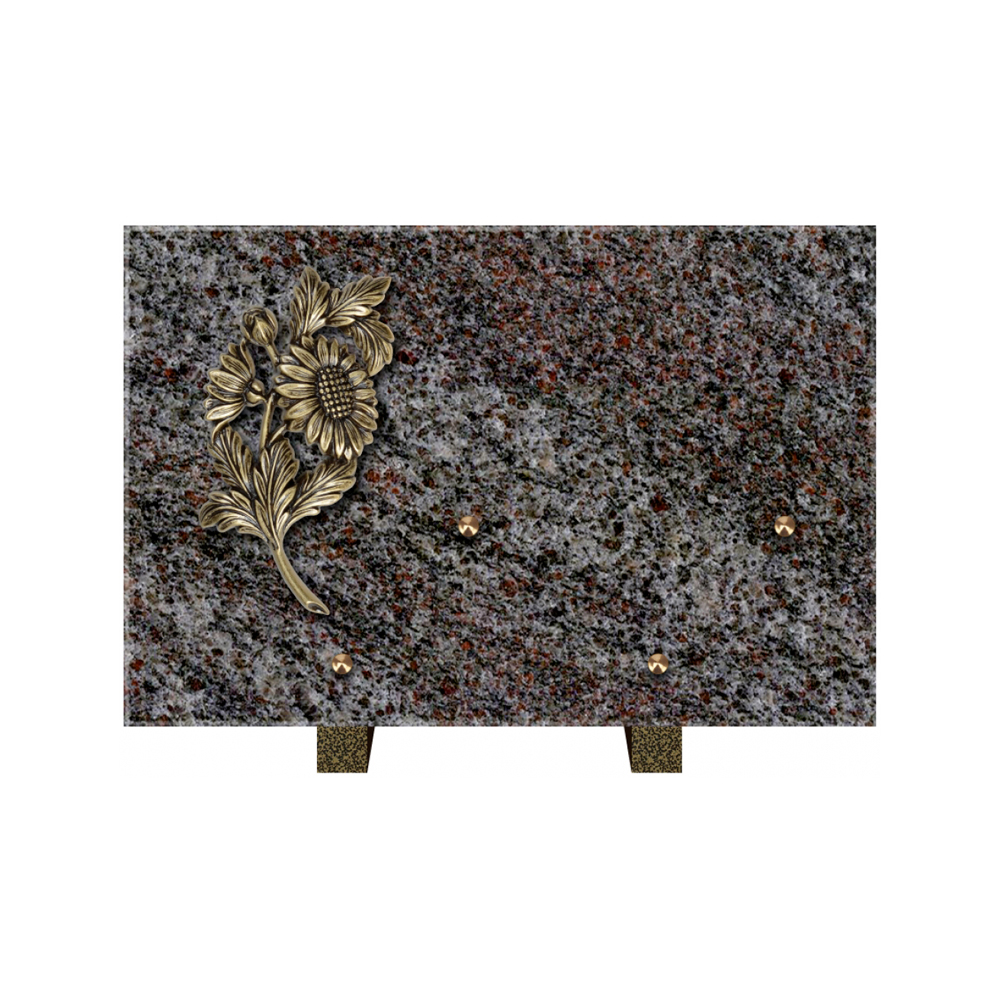 Plaque funéraire Rectangle Granit Chants Polis 30x20 – Plaques Funéraires Créations® – vue complémentaire