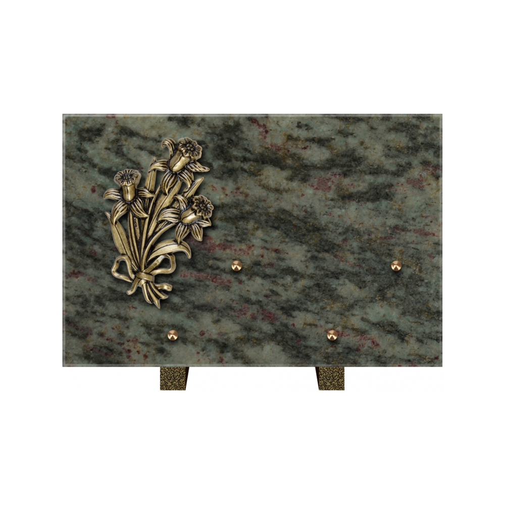 Plaque funéraire Rectangle Granit Chants Polis 30x20 – Plaques Funéraires Créations® – vue complémentaire