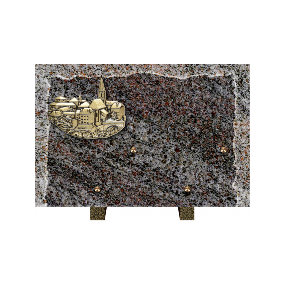 Plaque funéraire Rectangle Granit Chants Eclatés 30x20 – Plaques Funéraires Créations® – vue complémentaire