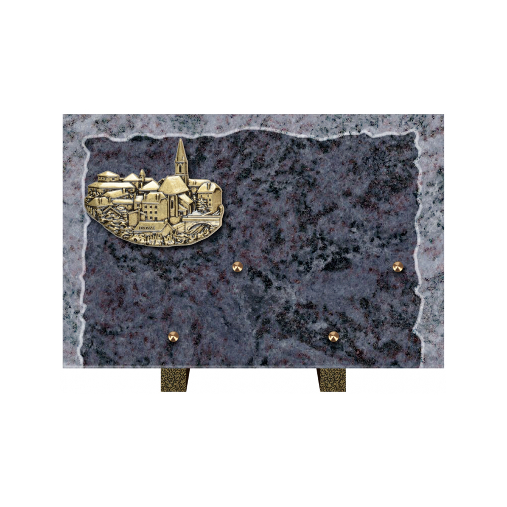 Plaque funéraire Rectangle Granit Chants Eclatés 30x20 – Plaques Funéraires Créations® – vue complémentaire