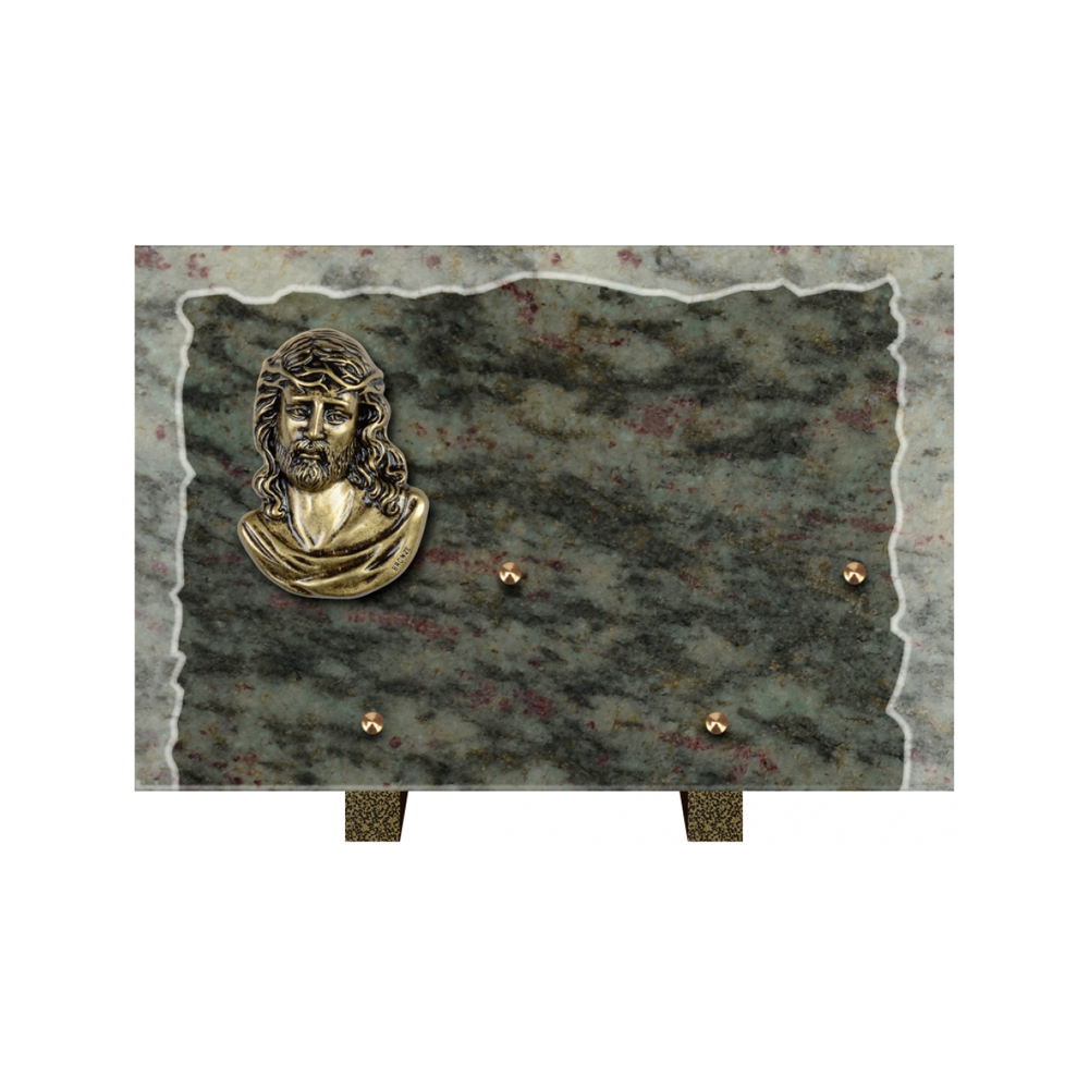 Plaque funéraire Rectangle Granit Chants Eclatés 30x20 – Plaques Funéraires Créations® – vue complémentaire