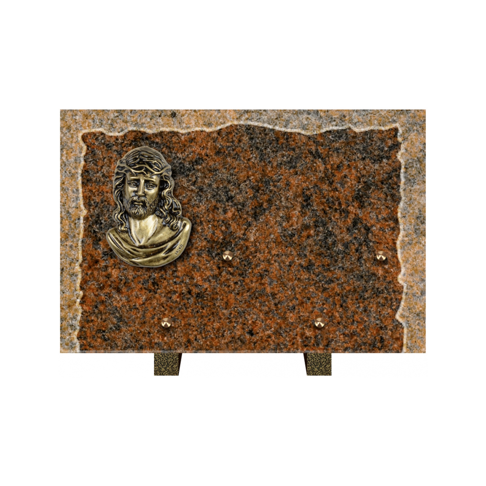 Plaque funéraire Rectangle Granit Chants Eclatés 30x20 – Plaques Funéraires Créations® – vue complémentaire