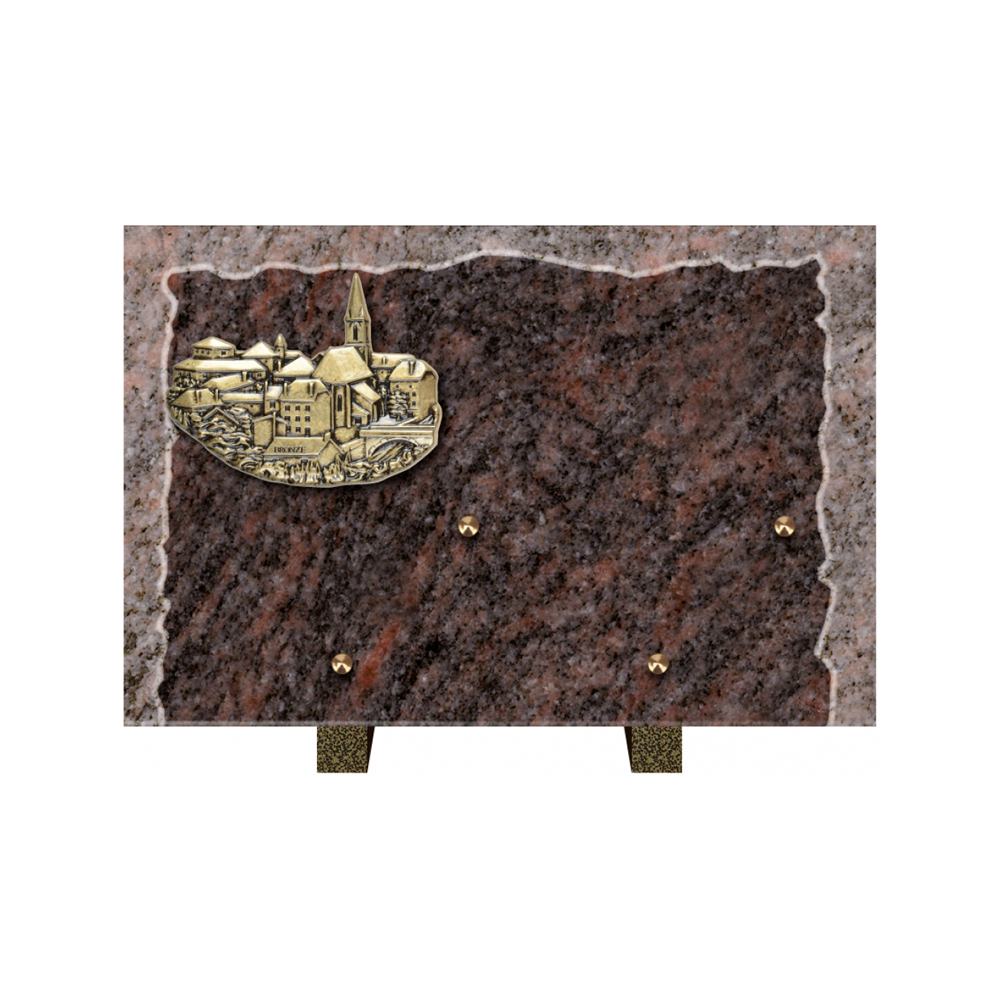 Plaque funéraire Rectangle Granit Chants Eclatés 30x20 – Plaques Funéraires Créations® – vue complémentaire