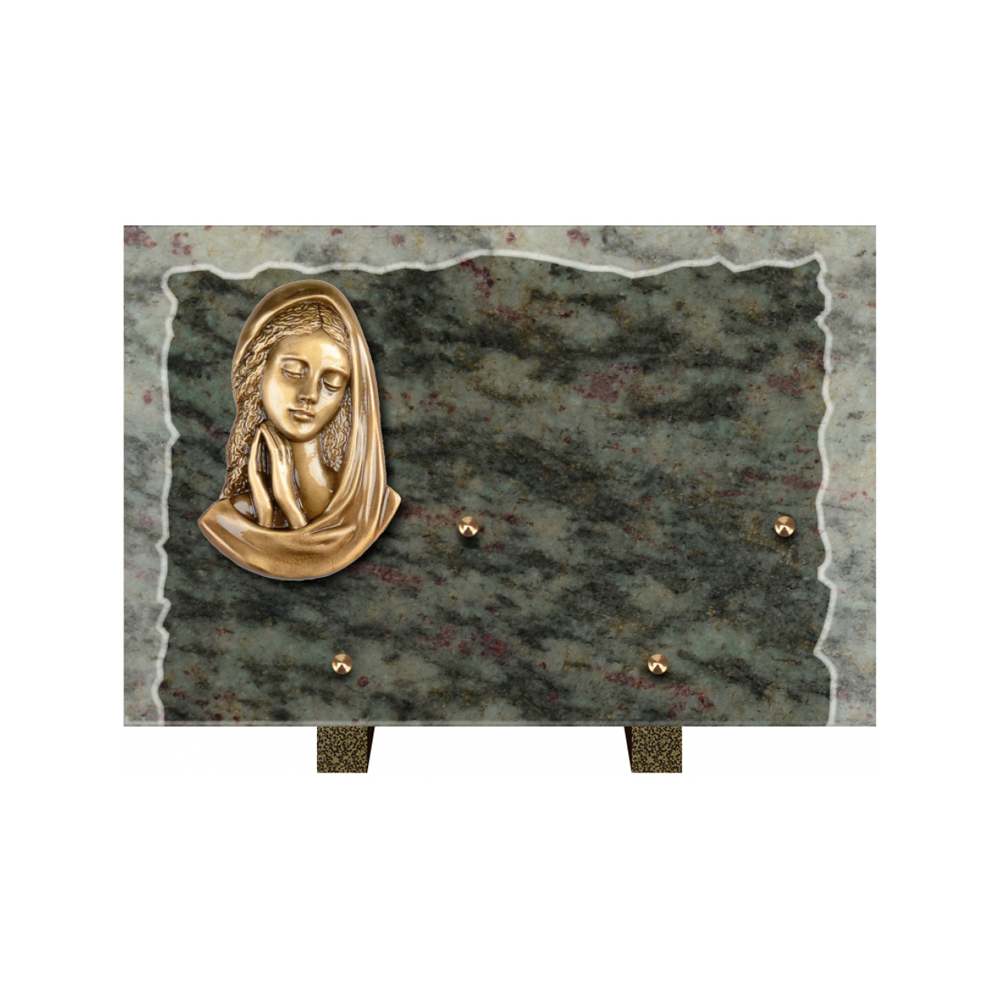 Plaque funéraire Rectangle Granit Chants Eclatés 30x20 – Plaques Funéraires Créations® – vue complémentaire