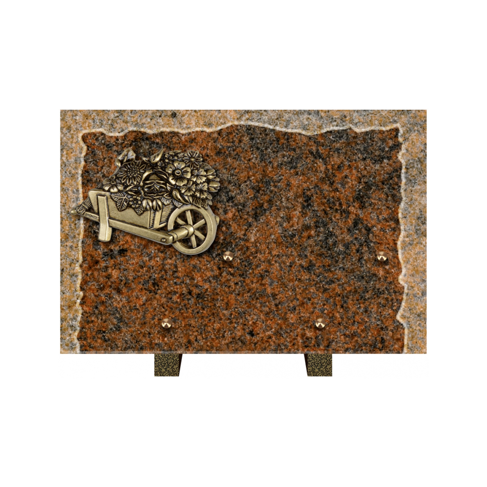 Plaque funéraire Rectangle Granit Chants Eclatés 30x20 – Plaques Funéraires Créations® – vue complémentaire