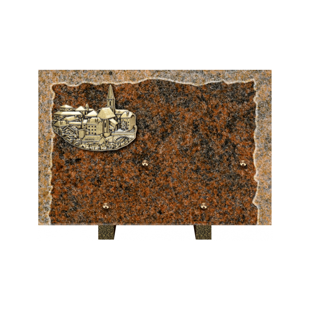 Plaque funéraire Rectangle Granit Chants Eclatés 30x20 – Plaques Funéraires Créations® – vue complémentaire