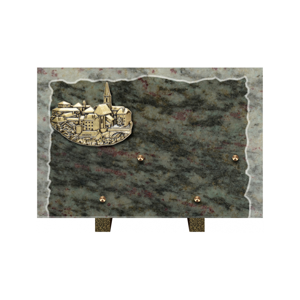 Plaque funéraire Rectangle Granit Chants Eclatés 30x20 – Plaques Funéraires Créations® – vue complémentaire
