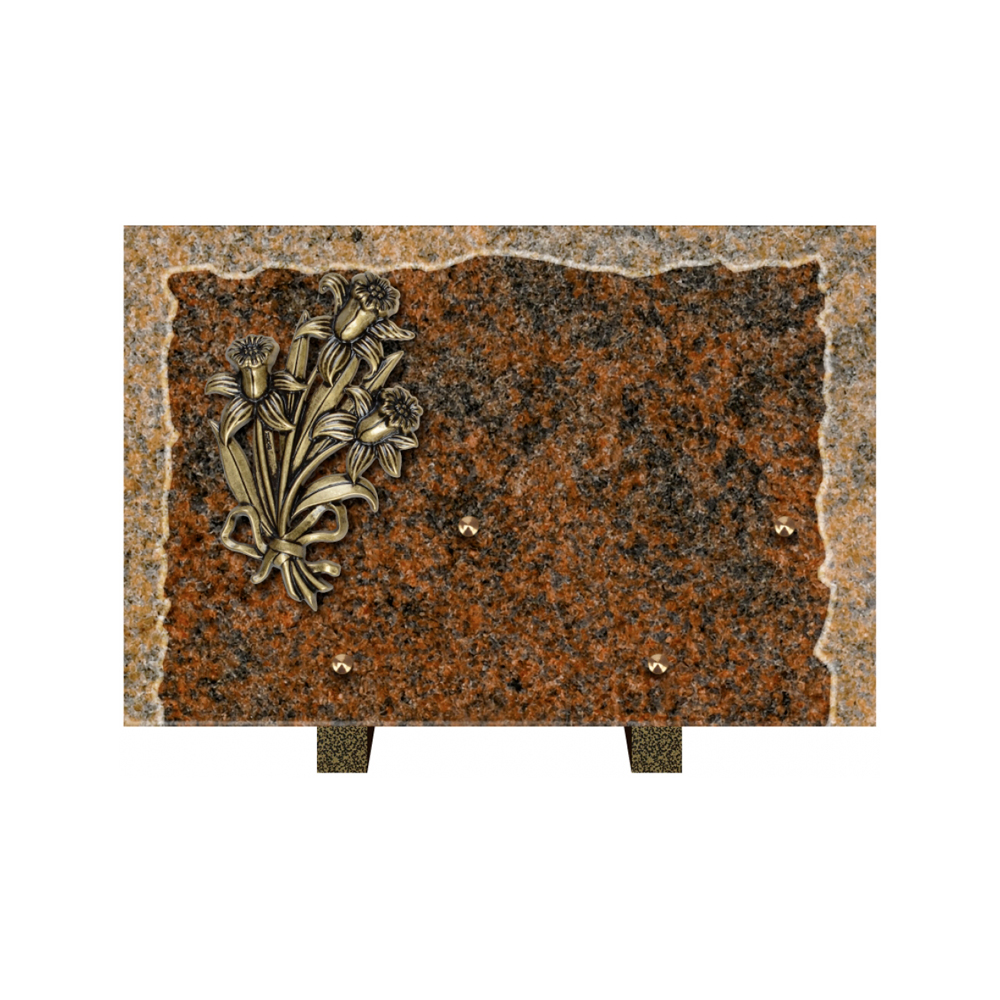 Plaque funéraire Rectangle Granit Chants Eclatés 30x20 – Plaques Funéraires Créations® – vue complémentaire