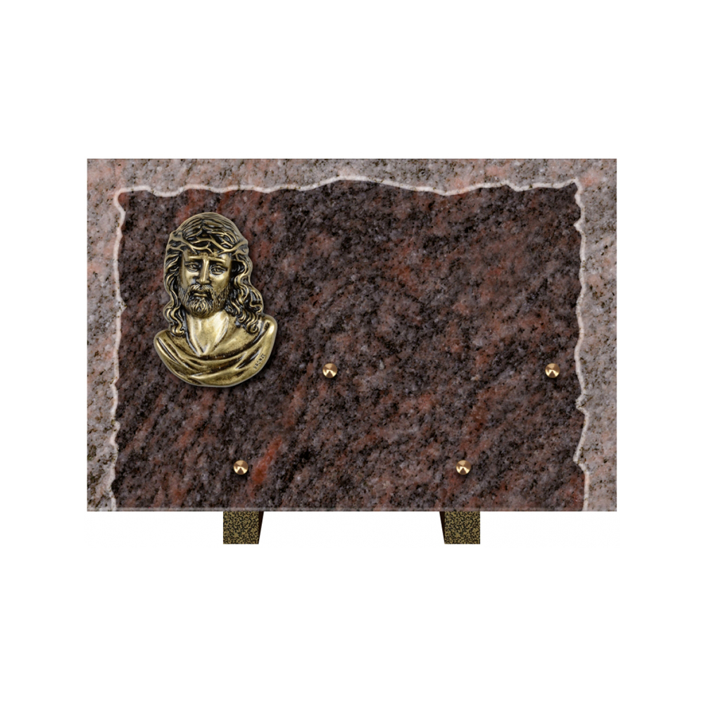 Plaque funéraire Rectangle Granit Chants Eclatés 30x20 – Plaques Funéraires Créations® – vue complémentaire