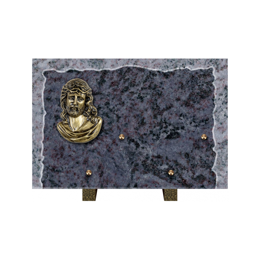 Plaque funéraire Rectangle Granit Chants Eclatés 30x20 – Plaques Funéraires Créations® – vue complémentaire