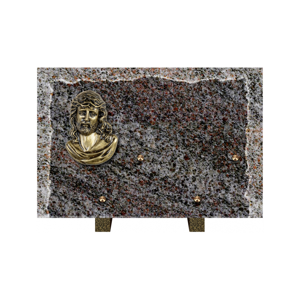 Plaque funéraire Rectangle Granit Chants Eclatés 30x20 – Plaques Funéraires Créations® – vue complémentaire