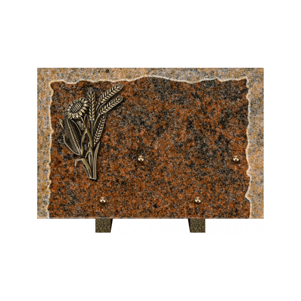 Plaque funéraire Rectangle Granit Chants Eclatés 30x20 – Plaques Funéraires Créations® – vue complémentaire