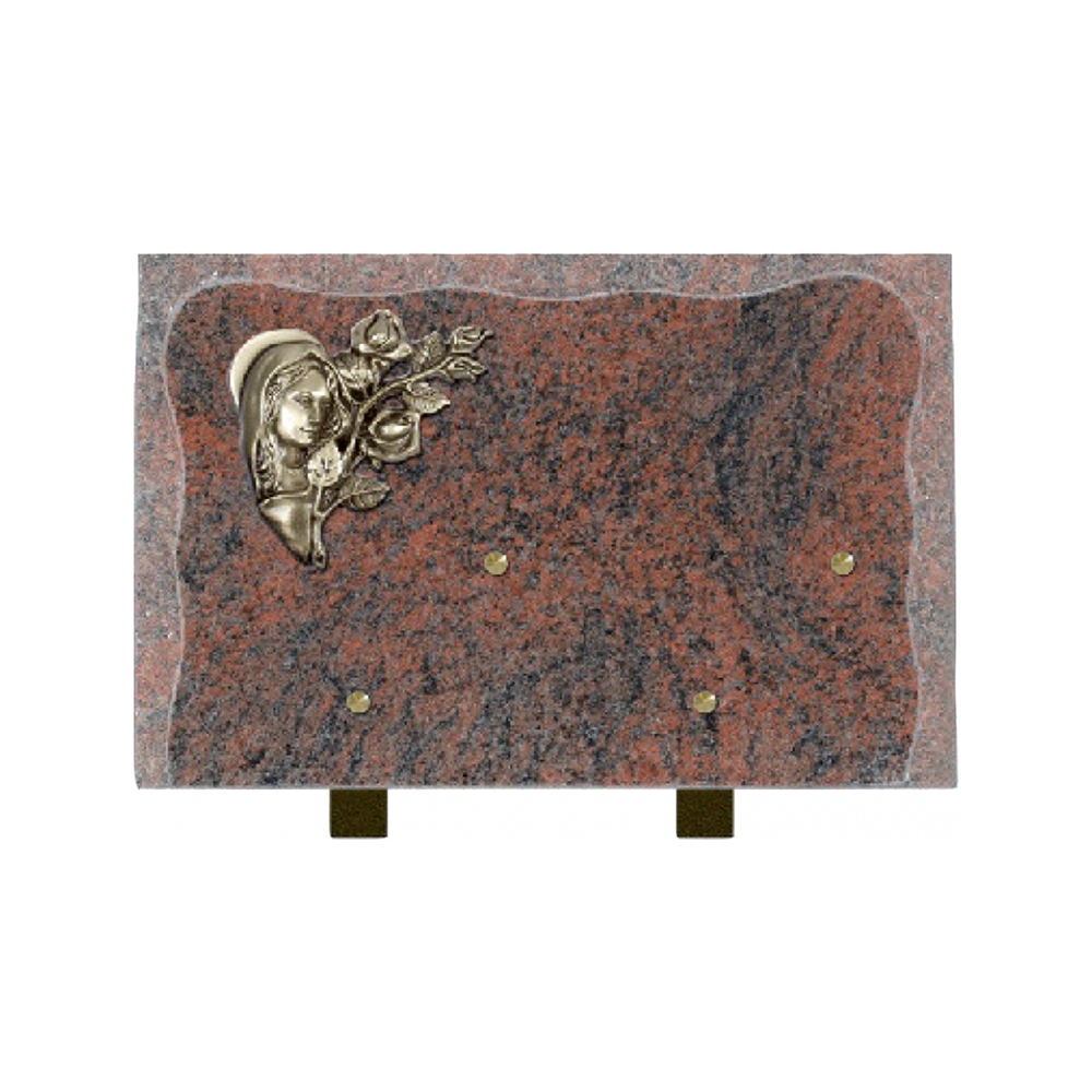 Plaque funéraire Rectangle Granit Chants Eclatés 30x20 – Plaques Funéraires Créations® – vue complémentaire