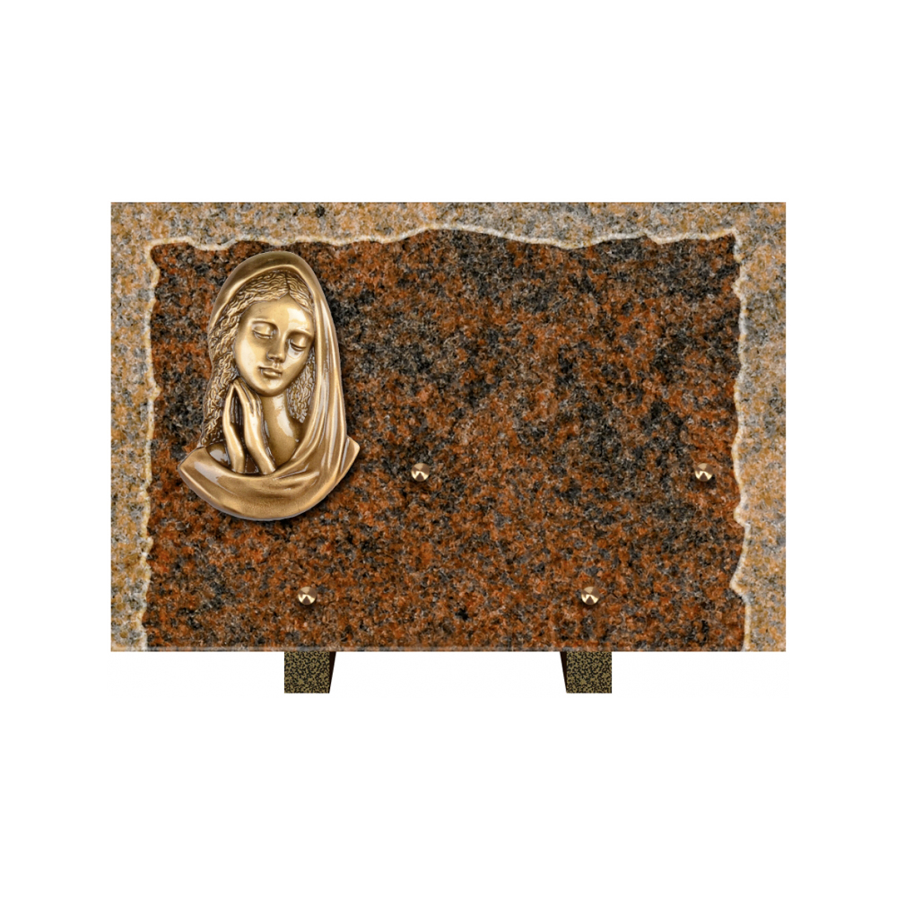 Plaque funéraire Rectangle Granit Chants Eclatés 30x20 – Plaques Funéraires Créations® – vue complémentaire