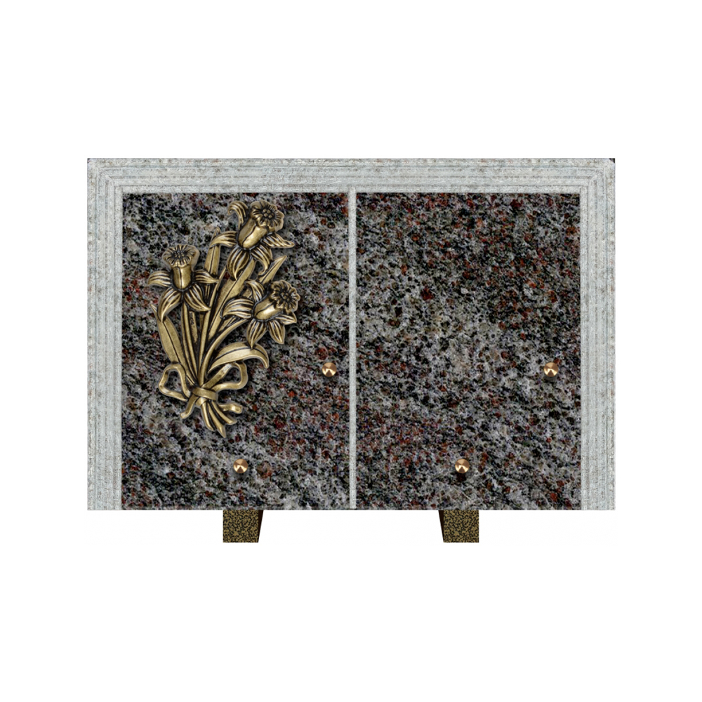 Plaque funéraire Livre Droit Granit 30x20 – Plaques Funéraires Créations® – vue complémentaire