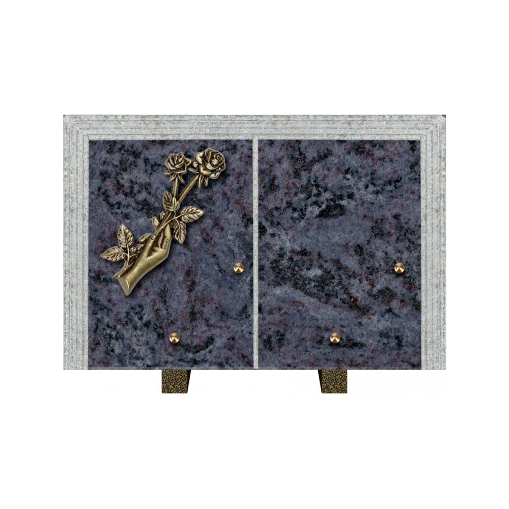 Plaque funéraire Livre Droit Granit 30x20 – Plaques Funéraires Créations® – vue complémentaire