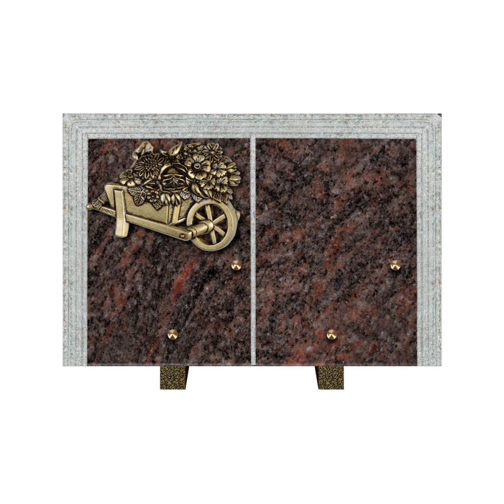 Plaque funéraire Livre Droit Granit 30x20 – Plaques Funéraires Créations® – vue complémentaire