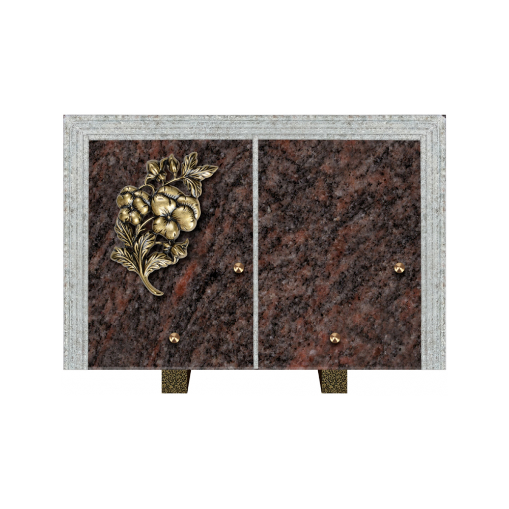 Plaque funéraire Livre Droit Granit 30x20 – Plaques Funéraires Créations® – vue complémentaire