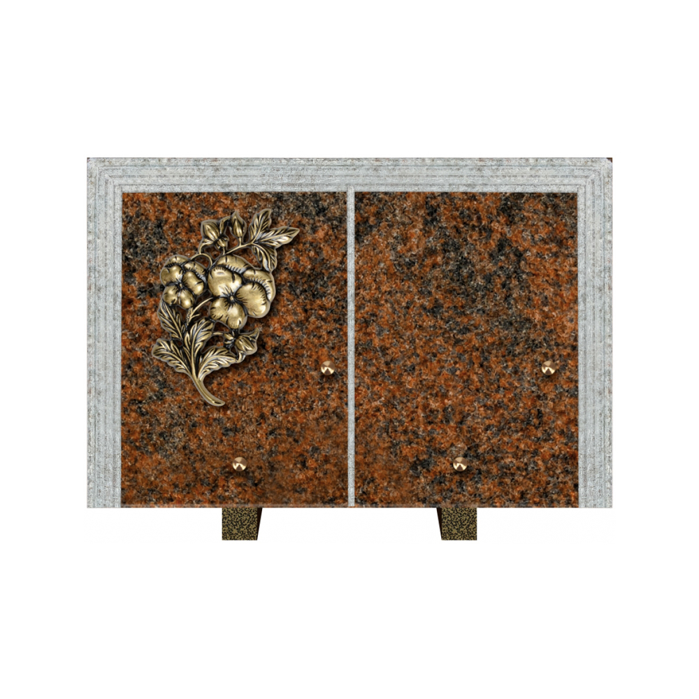Plaque funéraire Livre Droit Granit 30x20 – Plaques Funéraires Créations® – vue complémentaire