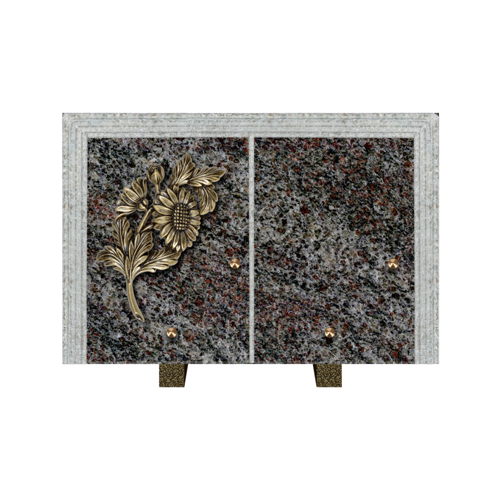 Plaque funéraire Livre Droit Granit 30x20 – Plaques Funéraires Créations® – vue complémentaire