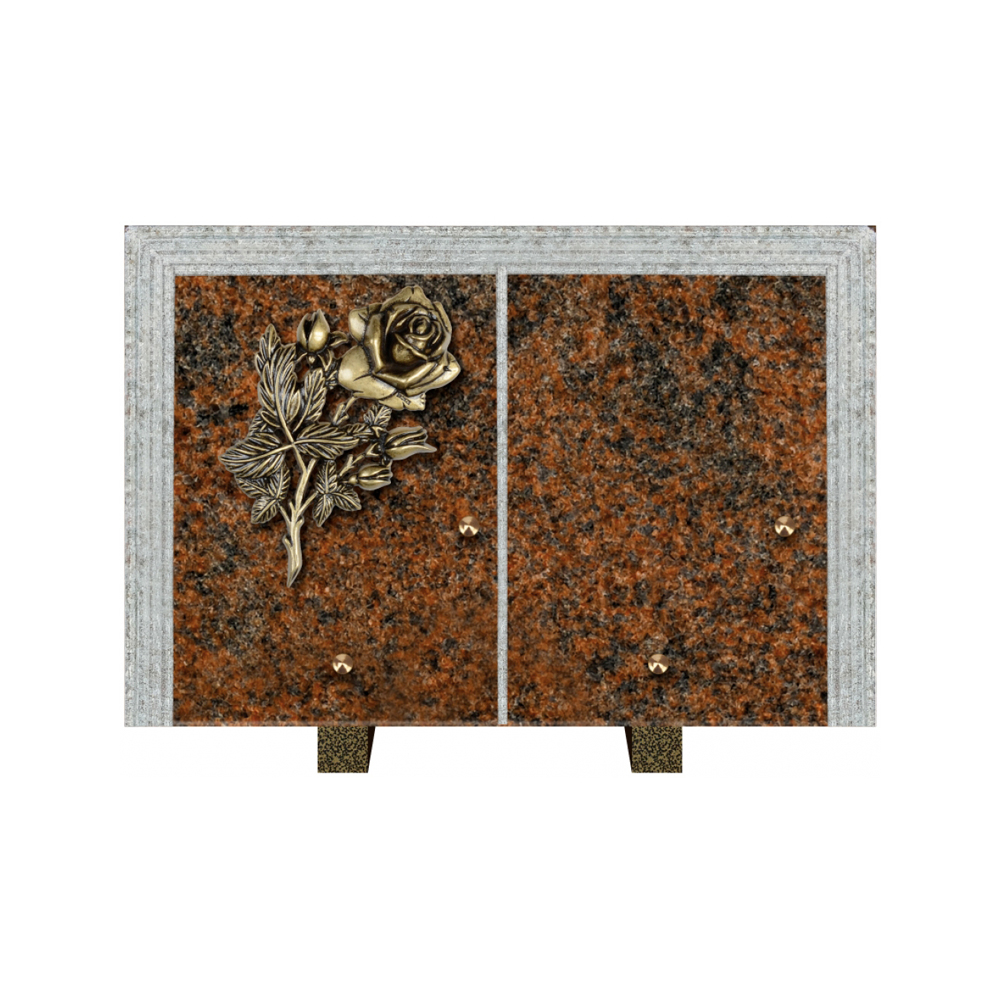 Plaque funéraire Livre Droit Granit 30x20 – Plaques Funéraires Créations® – vue complémentaire
