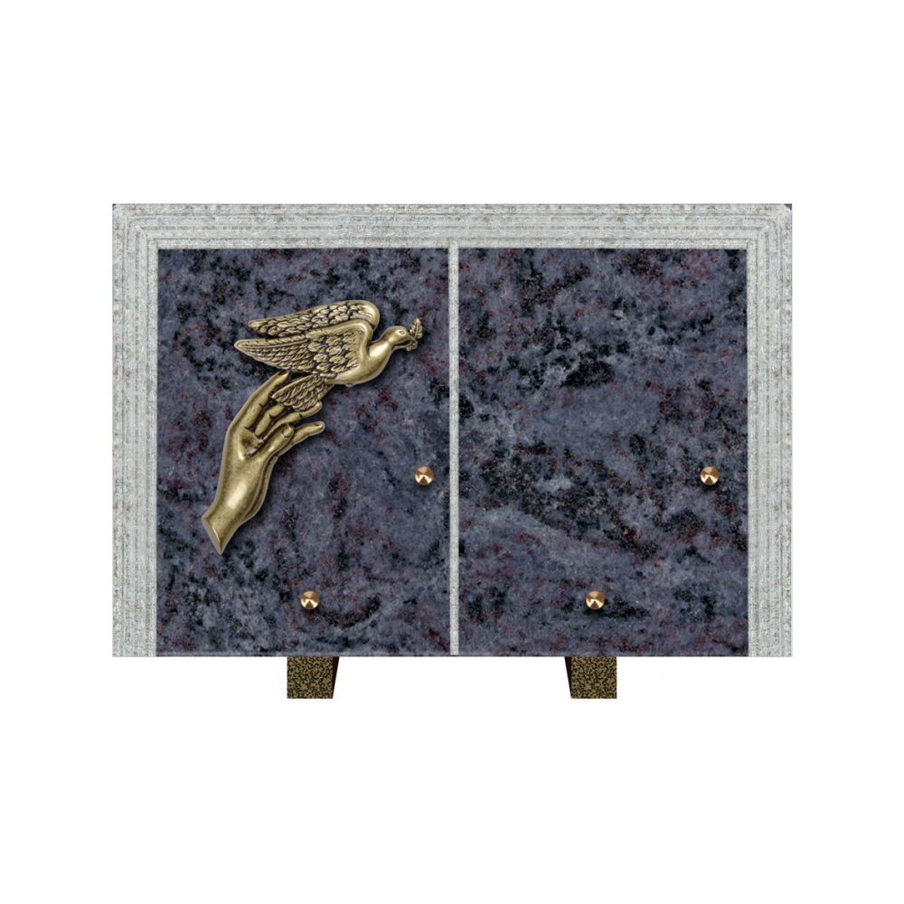 Plaque funéraire Livre Droit Granit 30x20 – Plaques Funéraires Créations® – vue complémentaire
