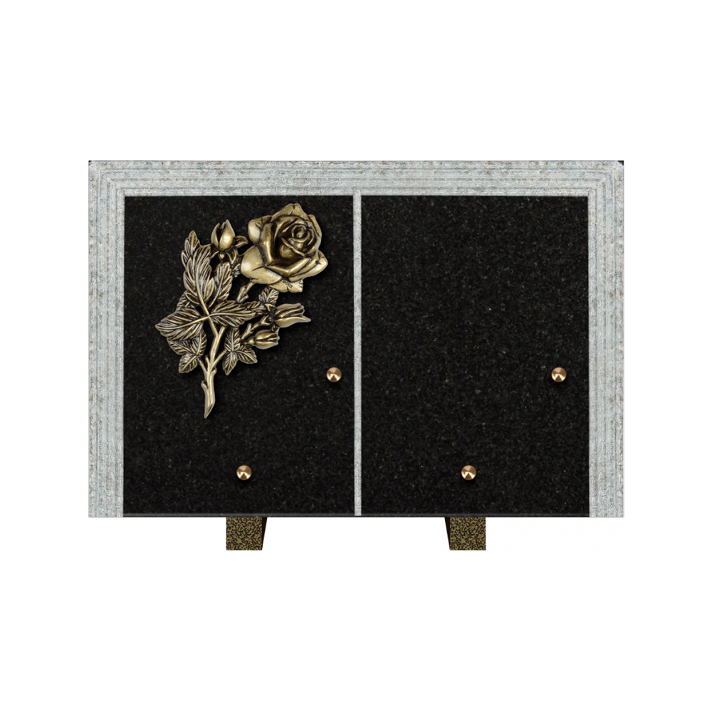 Plaque funéraire Livre Droit Granit 30x20 – Plaques Funéraires Créations® – vue complémentaire