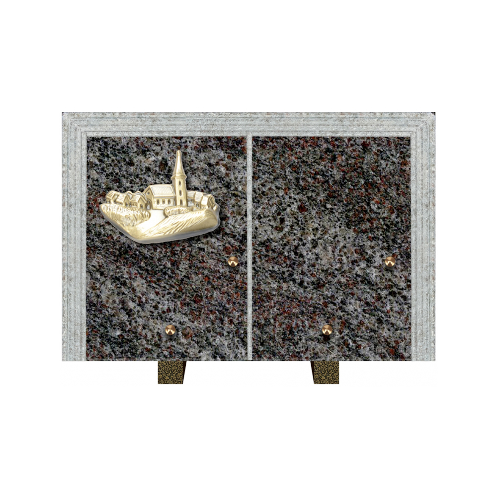 Plaque funéraire Livre Droit Granit 30x20 – Plaques Funéraires Créations® – vue complémentaire