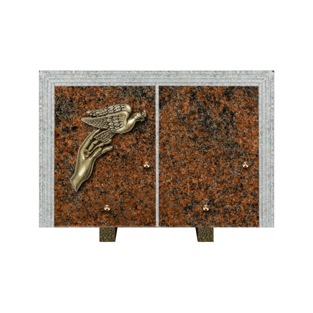 Plaque funéraire Livre Droit Granit 30x20 – Plaques Funéraires Créations® – vue complémentaire