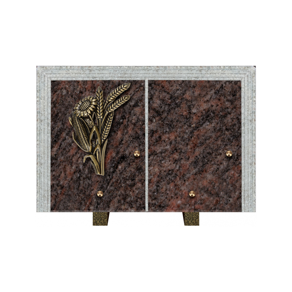 Plaque funéraire Livre Droit Granit 30x20 – Plaques Funéraires Créations® – vue complémentaire