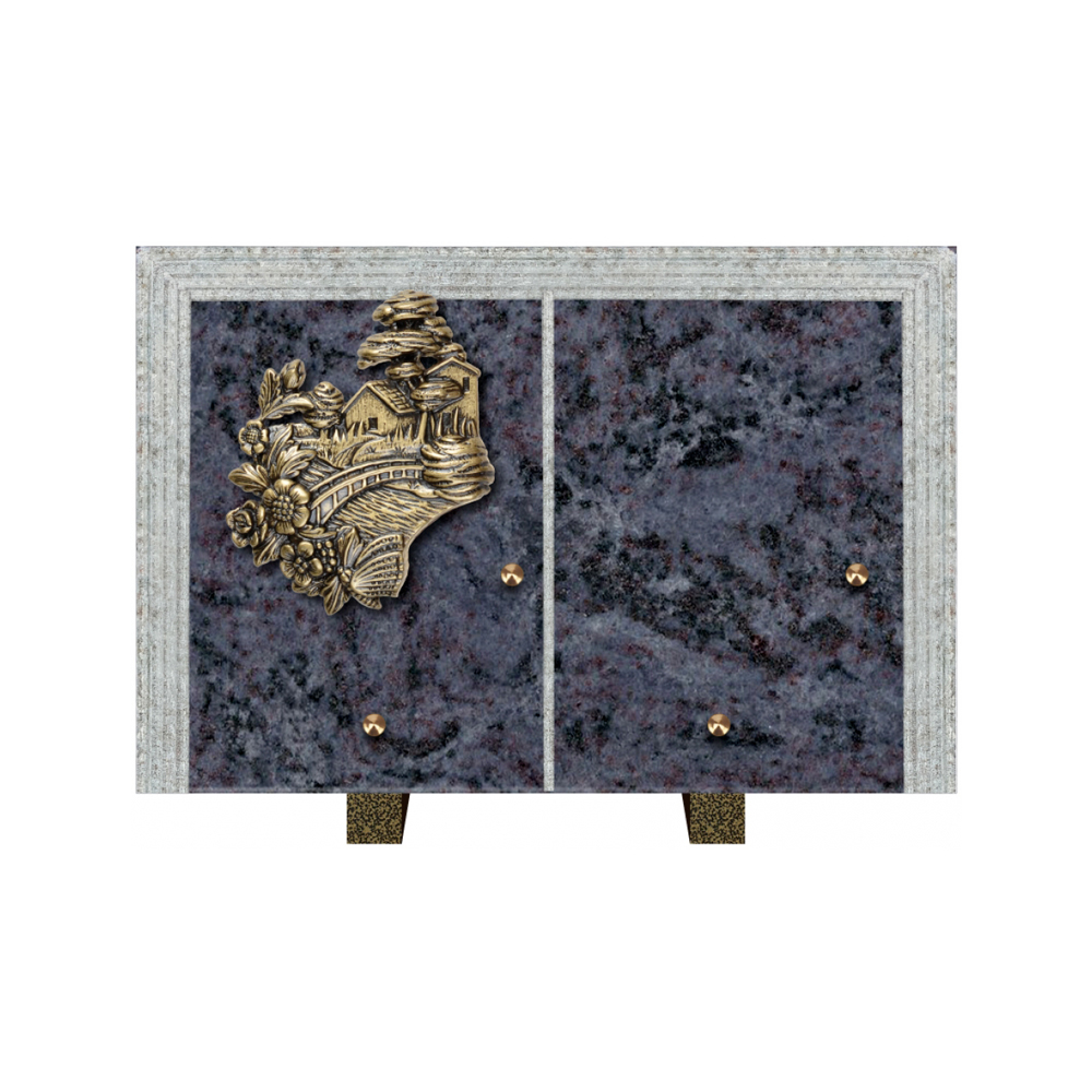 Plaque funéraire Livre Droit Granit 30x20 – Plaques Funéraires Créations® – vue complémentaire
