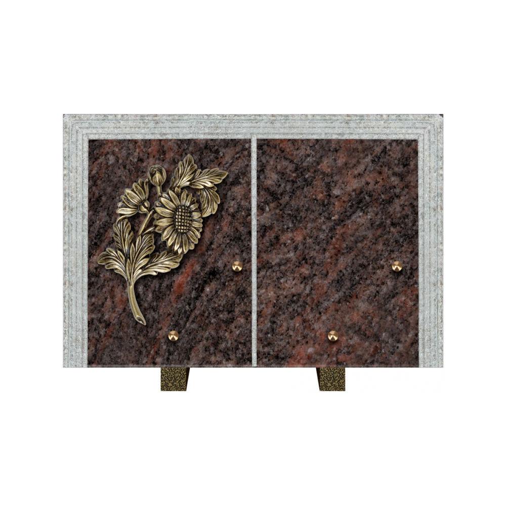 Plaque funéraire Livre Droit Granit 30x20 – Plaques Funéraires Créations® – vue complémentaire