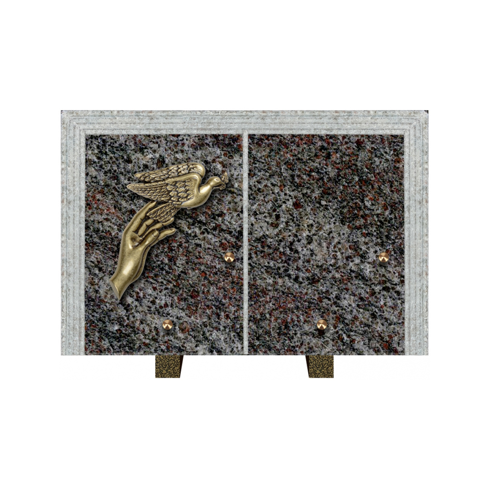 Plaque funéraire Livre Droit Granit 30x20 – Plaques Funéraires Créations® – vue complémentaire