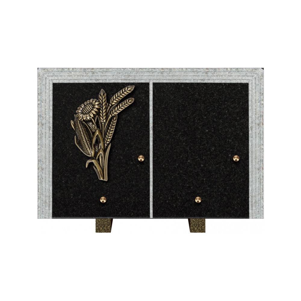 Plaque funéraire Livre Droit Granit 30x20 – Plaques Funéraires Créations® – vue complémentaire