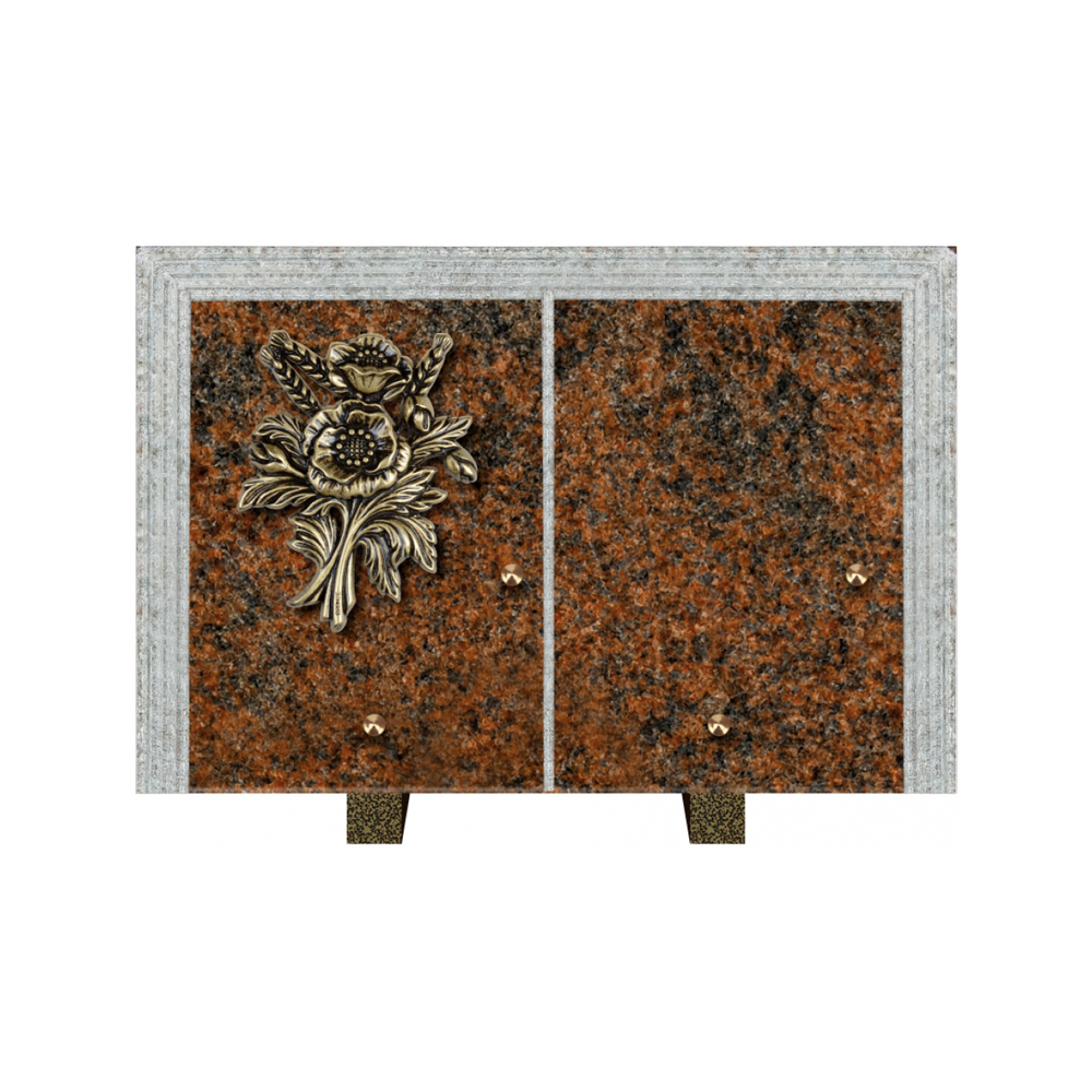 Plaque funéraire Livre Droit Granit 30x20 – Plaques Funéraires Créations® – vue complémentaire