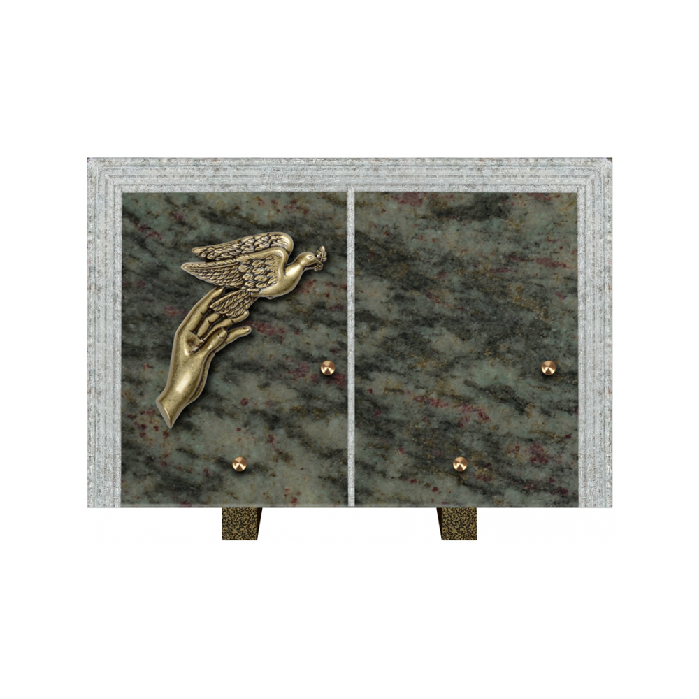 Plaque funéraire Livre Droit Granit 30x20 – Plaques Funéraires Créations® – vue complémentaire
