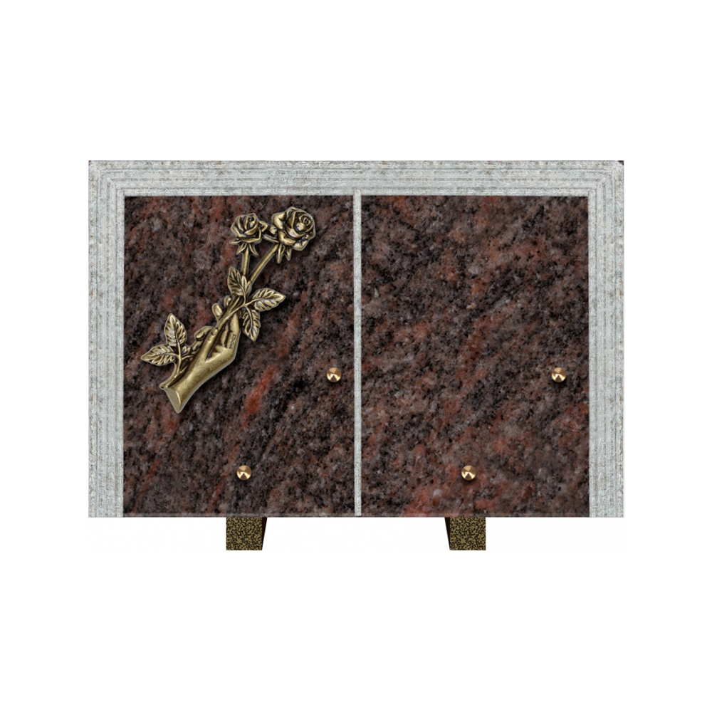 Plaque funéraire Livre Droit Granit 30x20 – Plaques Funéraires Créations® – vue complémentaire