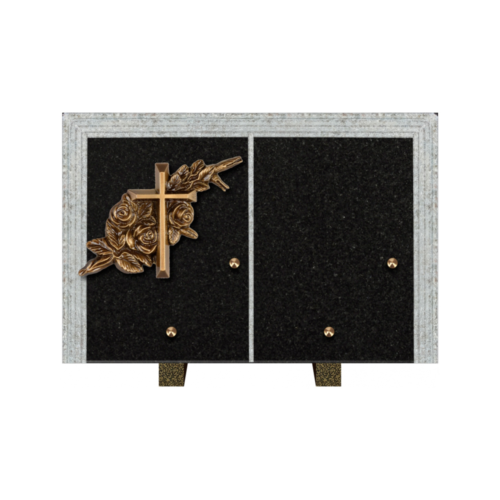 Plaque funéraire Livre Droit Granit 30x20 – Plaques Funéraires Créations® – vue complémentaire