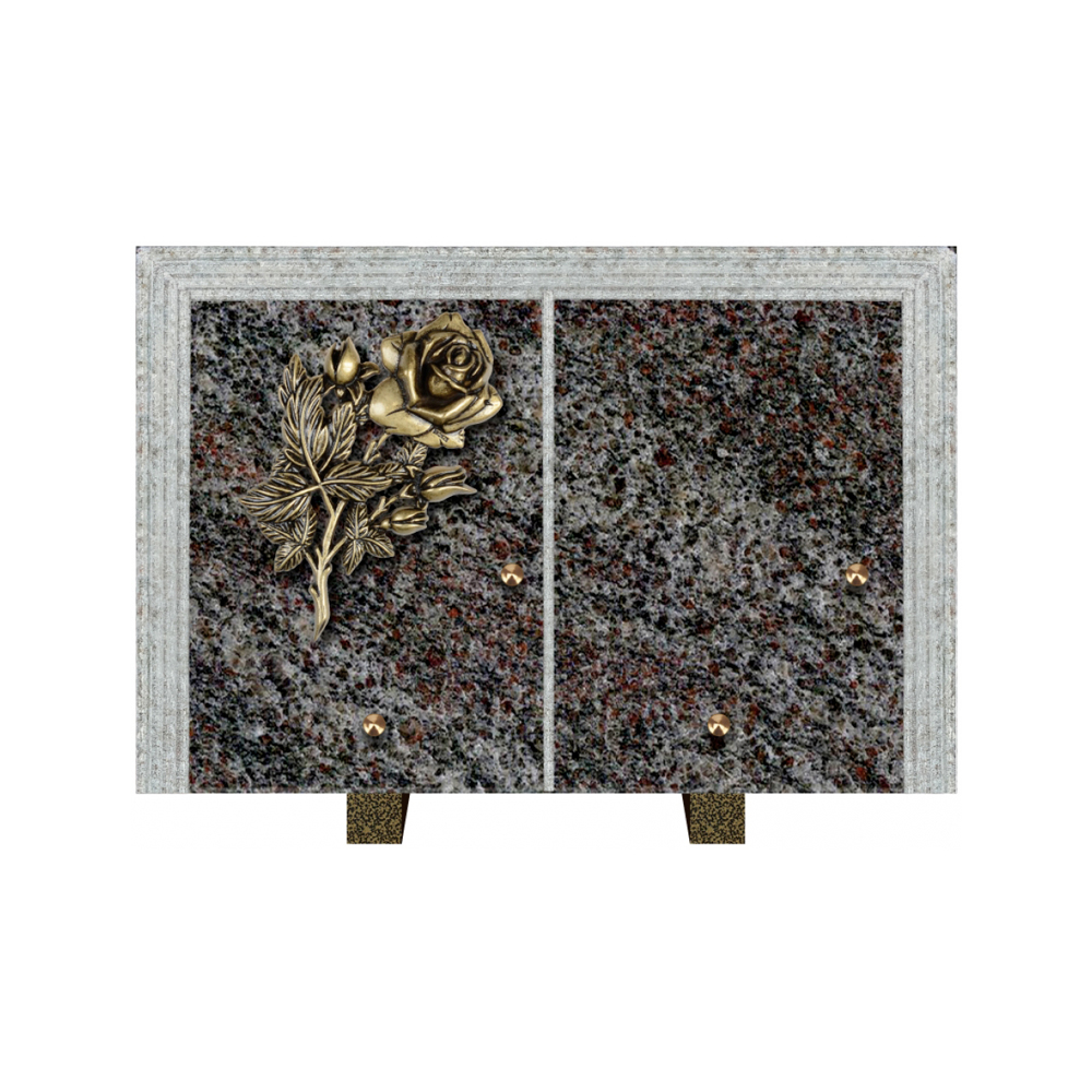Plaque funéraire Livre Droit Granit 30x20 – Plaques Funéraires Créations® – vue complémentaire
