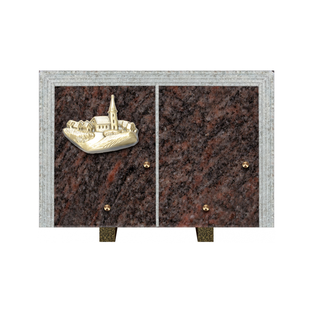 Plaque funéraire Livre Droit Granit 30x20 – Plaques Funéraires Créations® – vue complémentaire
