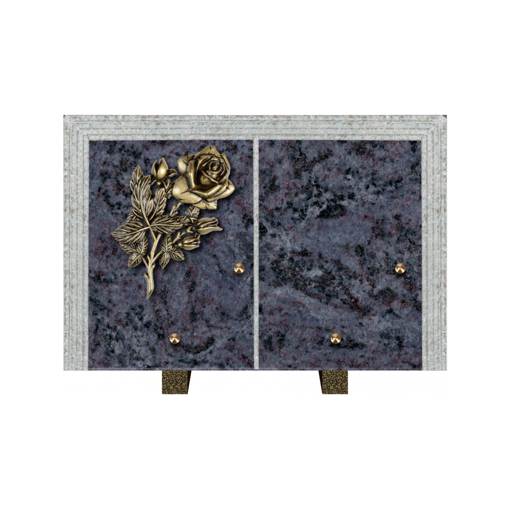 Plaque funéraire Livre Droit Granit 30x20 – Plaques Funéraires Créations® – vue complémentaire